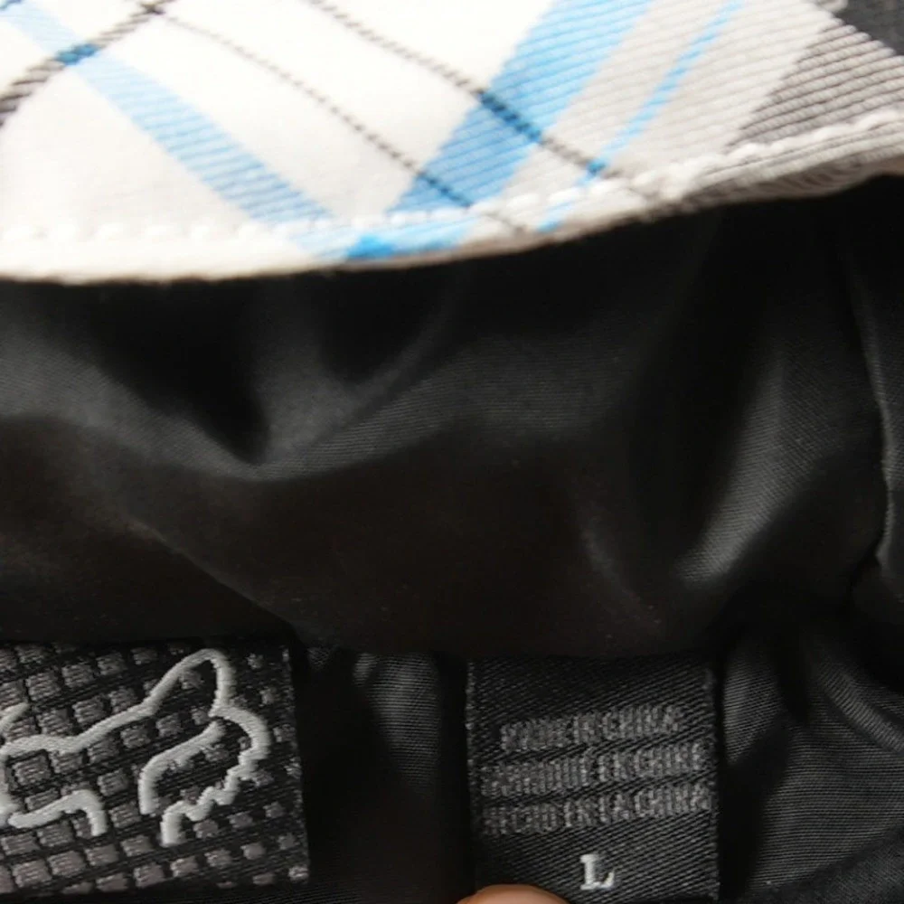 VTG Y2K Fox Racing Plaid Skate BMX Hooded Insulated Men Jacket L Snow Sport Snow